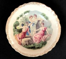 Antique EPIAG Czechoslovakia Bowl Bare Topless Woman Signed Amsterdam Holland picture