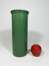 Vintage Pottery Vase Matte Green Tall picture
