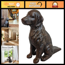 Cast Iron Dog Doorstop - Antique Black Tail Door Stopper for Home Decor picture