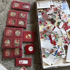 Massive Vintage Christmas Lot Tags Seals Cards Mixed Assortment IOP 5 Lbs picture