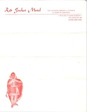 Red Jacket Motel Elmira NY Letterhead c1950s Native American Tomahawk Ad picture