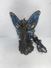 Vintage Ting Shen Table Lamp Nightlight Fairy Holding A Ladybug picture