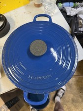 Le Creuset Oval Dutch Oven Roaster 26 Cobalt Blue Enamel Cast Iron picture