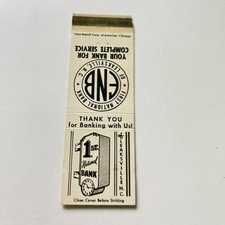 1st National Bank of Leaksville NC Vintage Matchbook Cover 4MB109-6 picture
