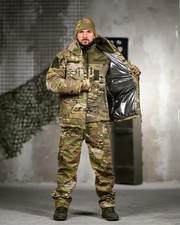 Tactical demi-season suit multicam 5in1, military suit multicam with fleece 💛💙 picture