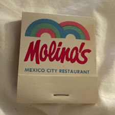 Vintage Molina's Mexico City Restaurant Matchbook Houston TX picture