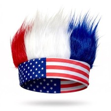 Men's 4th of July Outfits - Accessories - Red, White & Blue Hair/Hat picture