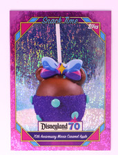 Disneyland 70 Minnie Caramel Apple #105 Pink Foil Snack Time Topps Disney picture