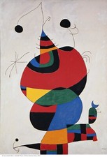 Woman, Bird and Star : Joan Miró : 1926 : Archival Quality Art Print 11x17 picture