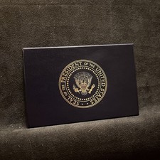 Seal of the President of the United States Card Holder Gold Tone w/ Box & Pouch picture