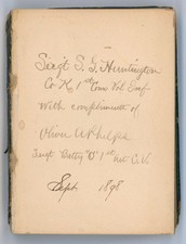 1891 US Army Infantry Drill Regulations Manual Spanish American War Inscribed CT picture