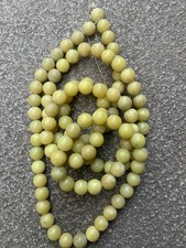 67 Inches Rare Tibetan Natural Jade 17mm Round 108 Beads Prayer Long Necklace picture