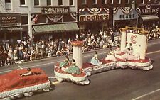 Vintage Postcard - Float in Peony Festival Parade - Van Wert, Ohio picture