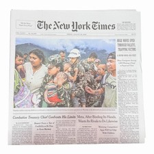 The New York Times Newspaper August 28 2026 Flash Flood Nepan and Tibet UNREAD picture