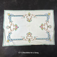 VTGE Embroidered Cross Stitch Tablemat Placemat 18 x 13