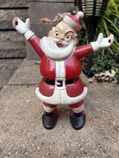 VINTAGE CHRISTMAS SANTA HARD PLASTIC CANDY CONTAINER MILLER ELECTRIC FIGURE picture