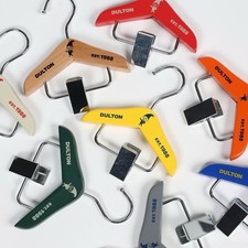 4 Set (Green/Orange/Natural/Grey) Retro Dulton Memo Clip Holder Wooden Memonger picture