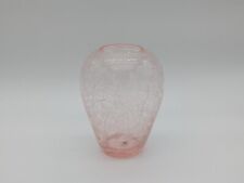 Toyo Pink Cracked Glass Vase picture