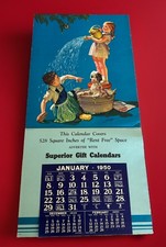 VINTAGE 1949-1950 “Doggone You” Stuart Calendar Salesman Sample 16” X 33” picture