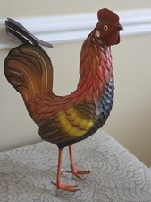 Vtg Handcrafted Leather Rooster Figurine 19