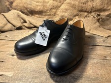 RAF Royal Navy Officers Parade Shoes Size 9.5 L Black Leather Cap Toe Oxford picture
