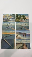 8 Vintage Florida Keys Postcards Key West Overseas Highway Bridges Fishing Lot picture