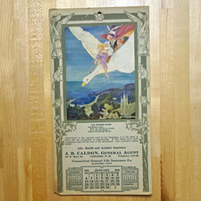 Vintage 1918 Connecticut General Life Insurance Co. Calendar Old Mother Goose picture
