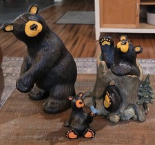 Vintage Bearfoots Bears Jeff Fleming Figurine Lot Of 3 Tiger Andy Minni READ picture