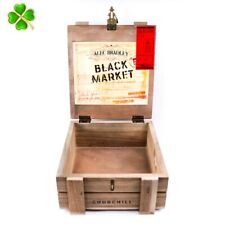 Alec Bradley Black Market Churchill Empty Wood Cigar Box 8