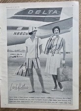 1961 Women's Lorch Hobbies Summer Clothing Delta AIrlines Vintage Ad  picture