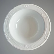 Set of 4 Princess House Veranda White Soup Cereal Rimmed Bowl 8