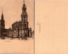 Dresden Kathol Hofkirche Postcard Sepia Vintage Germany Church Unposted Antique picture