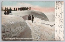 NY New York Scenic Ice Mountain Niagara Falls Hand Colored Postcard c1907 picture
