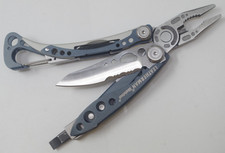 Denim Blue Leatherman Skeletool Pliers Multi-Tool Pocket Knife - TSA Auction picture