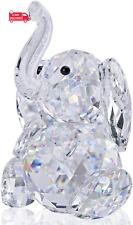 Crystal Cute Elephant Figurine Collection Cut Glass Ornament Statue Animal Colle picture