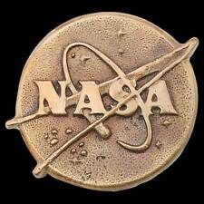 Solid Brass NASA Space Agency Vintage Belt Buckle picture