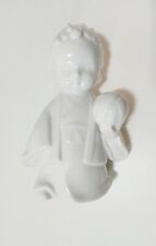 TOYO - Traditional Japanese Child w/ Ball Figurine White Porcelain Vintage Japan picture