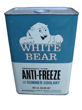 Rare Vintage White Bear Summer Coolant & Anti-Freeze 1 Gallon Can Nice Empty picture