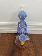 7.5” Premium Glass Water Pipe Art Alien Fish Bowl Inline Perc 14mm picture