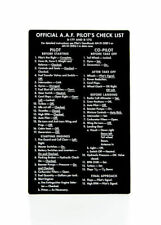 Boeing B-17 Flying Fortress 2-sided Checklist on Aluminum WWII Aviation CKL-0102 picture