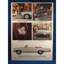 Pontiac LeMans Classic Vintage Print Ad 7-1/2x10-1/2