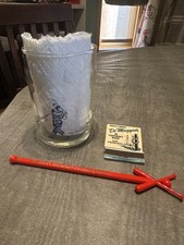 Joe DiMaggio Restaurant Glass-Unused Matchbook-Drink Stir New York Yankees picture