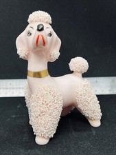 ~*Vintage Snooty Porcelain Pink Spaghetti Poodle Dog*~ Marked 263N picture