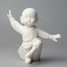 4.7 Chinese White Porcelain Ceramics Lovable Elephant Figurine Statue Statues 85 picture