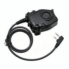Z Peltor U94 Style PTT Kenwood 2-Pin Push-To-Talk for Baofeng UV5R UV82 Radio picture
