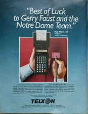 Telxon Corporation Gerry Faust Notre Dame Football Program 1984 Print Ad picture