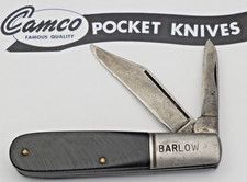 Vintage 1950's to 1960’s Era CAMCO Barlow Jack Knife - Carbon Steel Blades picture