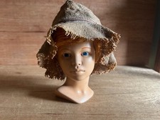 Huck Fin Bust Head Figurine Statue Figure Farm Boy Peasant Hillbilly Vintage LN picture