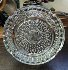 Anchor Hocking Wexford Ashtray Vintage Clear Cut Glass 7