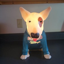 Vintage 1986 Bud Light Spuds MacKenzie Blow Mold Lighted Mancave Bar Lamp Works picture